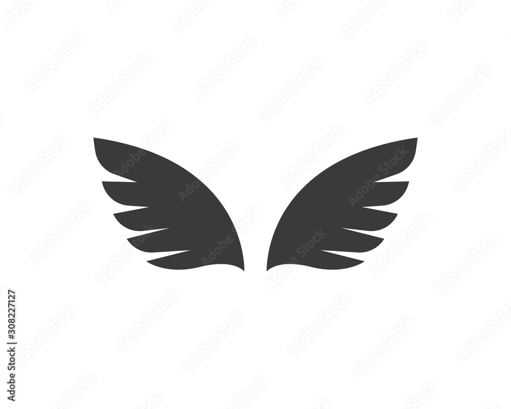 wings logo symbol icon vector illustration