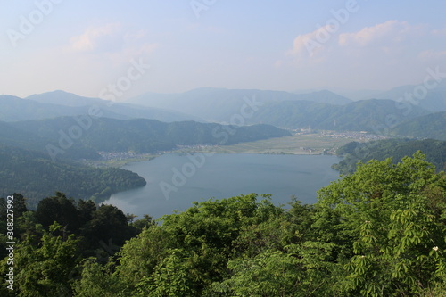 Mountains and Biwa lake in Japan © Natalia