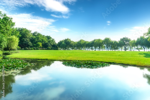 Park, lake, grassland and forest.. © 昊 周
