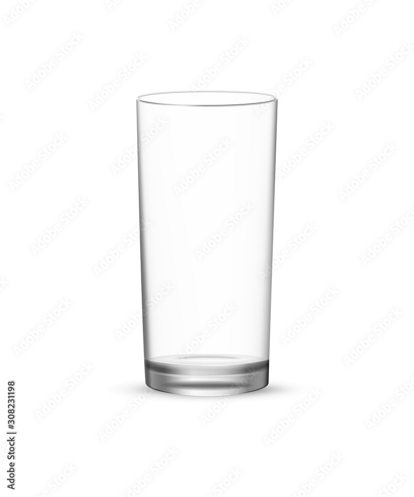 Tall water glass cup. Vector illustration. Tall water glass cup. Vector illustration.