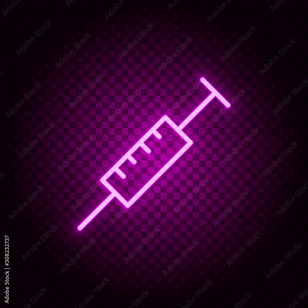 Dope, injection, medical vector icon. Retro style neon vector icon. Vector icon on transparency background Dope, injection, medical vector icon. Retro style neon vector icon. Vector icon on transparency background