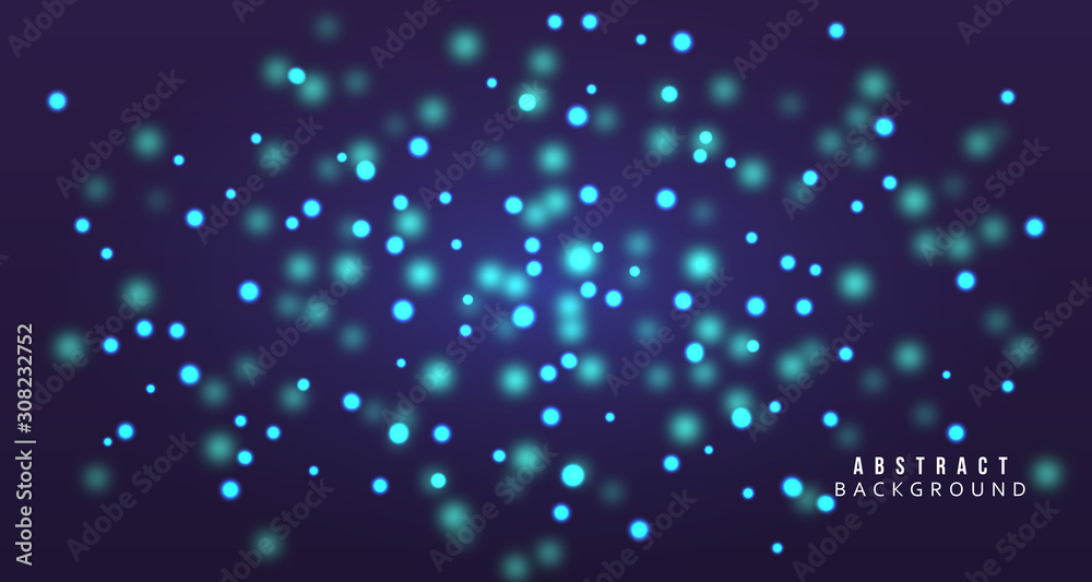 Blue particles bokeh background design awesome Blue particles bokeh background design awesome