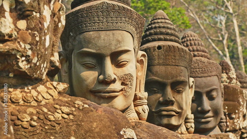 Skulptur in ankor wat, wat bayon in kambodscha, siem reap, photo