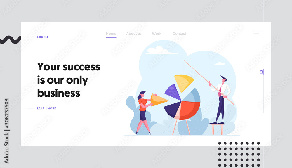 Team Work Datum Analysis Website Landing Page. Businesspeople Assemble Huge Pie Chart Pieces. Business People Teamwork Cooperation and Partnership Web Page Banner. Cartoon Flat Vector Illustration Team Work Datum Analysis Website Landing Page. Businesspeople Assemble Huge Pie Chart Pieces. Business People Teamwork Cooperation and Partnership Web Page Banner. Cartoon Flat Vector Illustration