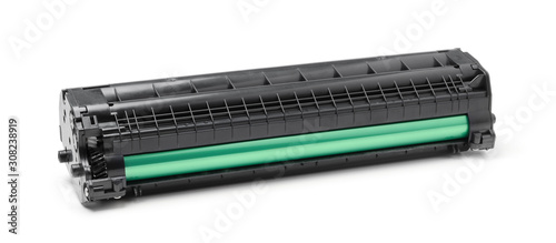 фотографія New laser printer cartridge isolated on white