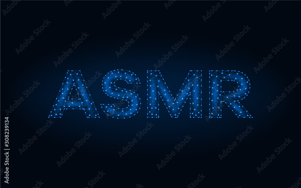 ASMR text polygonal vector illustration ASMR text polygonal vector illustration