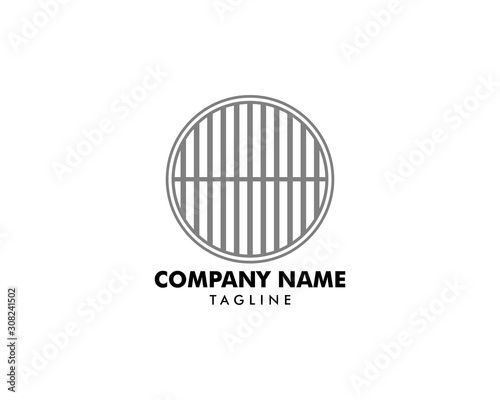 Manhole Cover Logo Template Design