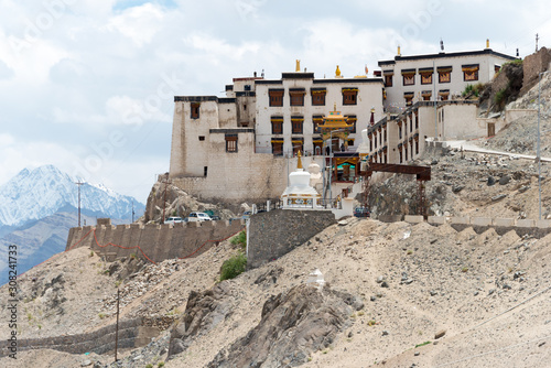 Ladakh, India - Jul 09 2019 - Spituk Monastery (Spituk Gompa) in Ladakh, Jammu and Kashmir, India. The Monastery was originally built in 11th century.
