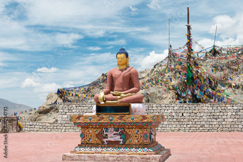 Ladakh, India - Jul 09 2019 - Spituk Monastery (Spituk  Gompa) in Ladakh, Jammu and Kashmir, India. The Monastery was originally built in 11th century. photo