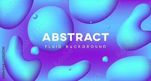 Blue 3d liquid abstract background