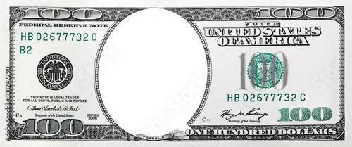High resolution face one hundred dollars