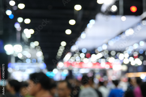 blur trade fair show exhibition hall for background concept