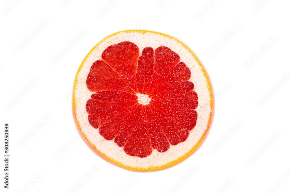 Half grapefruit isolated on white background. Half grapefruit isolated on white background.