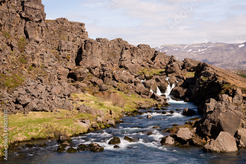 Oexara River In Thingvellir, Iceland