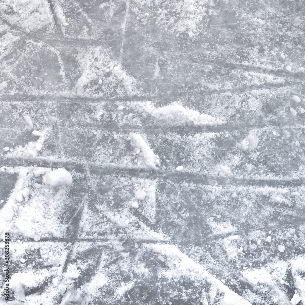 Fototapeta premium Scratches of skates