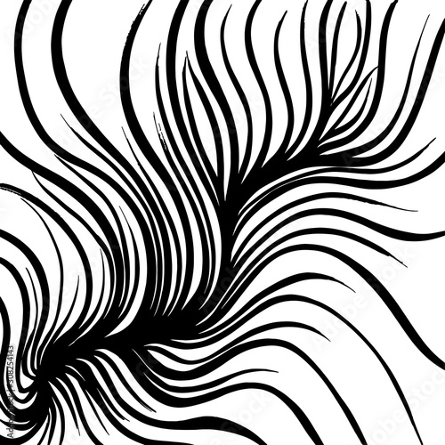 Grunge brush pattern. Texture. White and black vector.