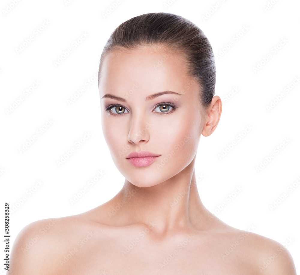 Portrait of the pretty young woman with beauty face Portrait of the pretty young woman with beauty face