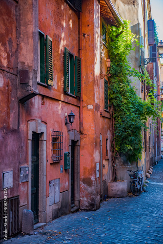 Old architecture and colorful landscape in Rome