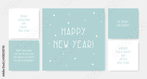 Set of Christmas type cards.