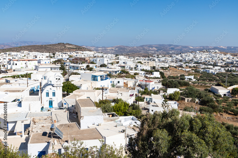Houses, church and buildings in Plaka village