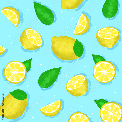 lemons pattern for background EPS 10