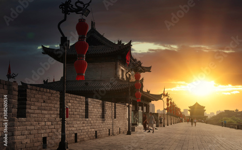 Xian city wall.