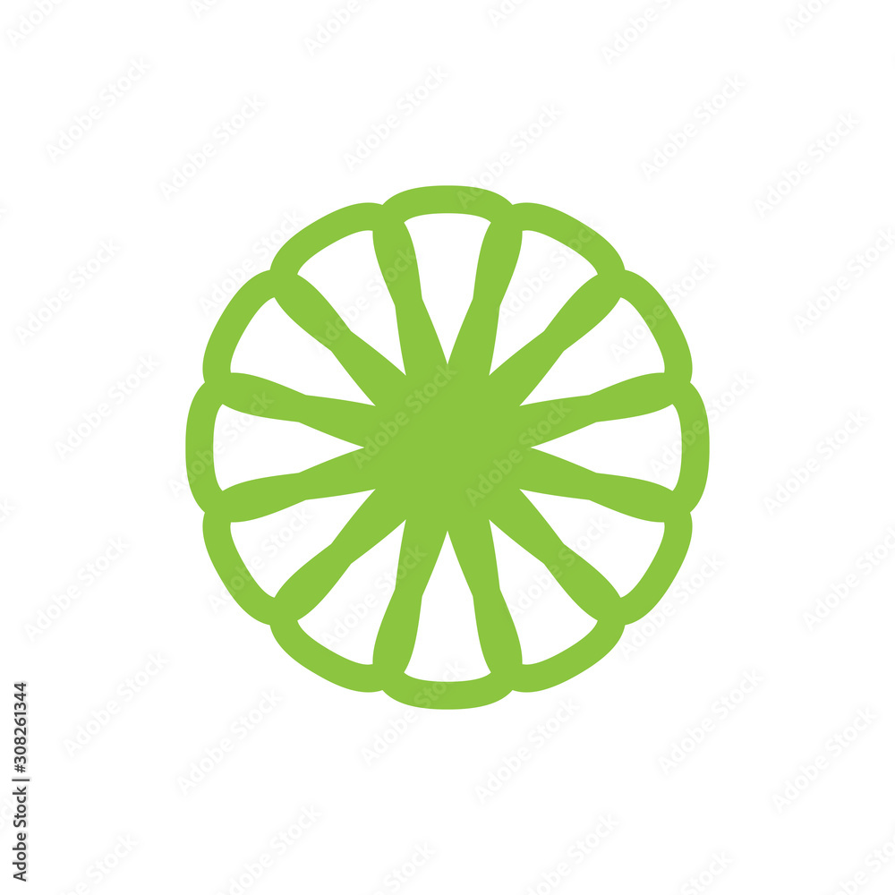 Green Flower logo design vector Green Flower logo design vector