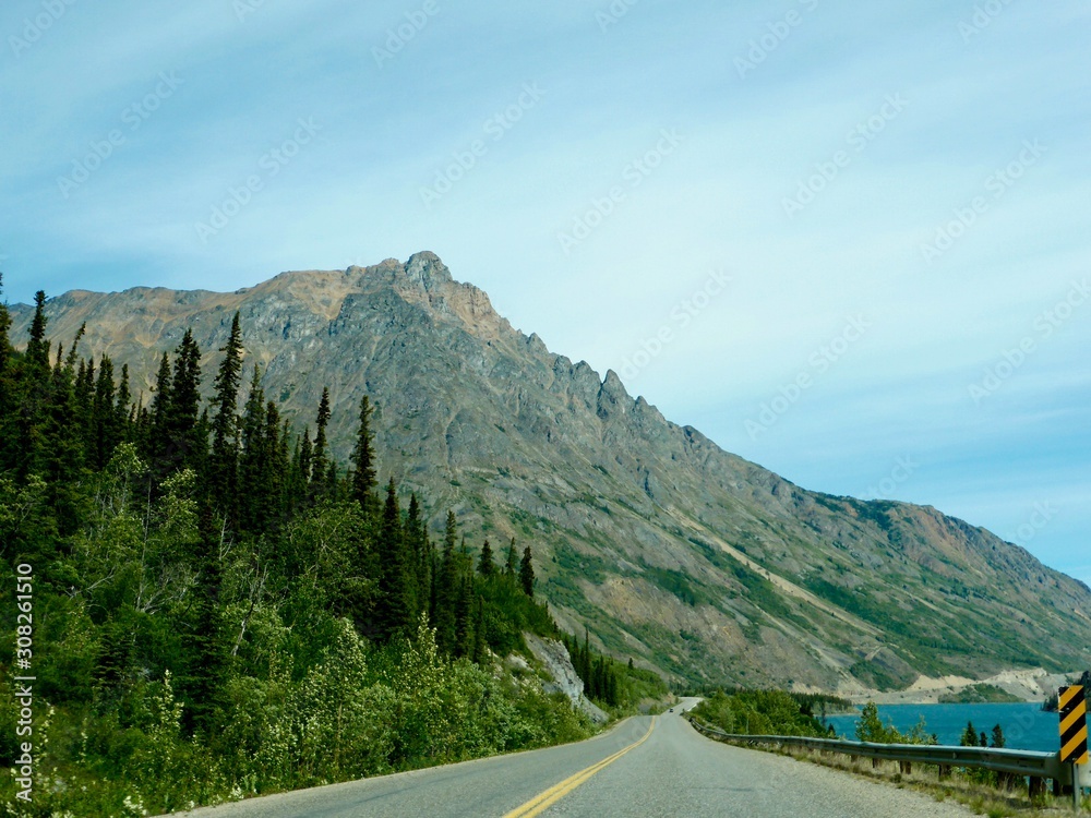 View on the Klondike Highway  Skagway Alaska to Whitehorse Yukon Canada