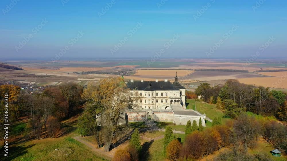 Aerial View of Haunted Castle of Pidhirtsi, Ukraine Aerial View of Haunted Castle of Pidhirtsi, Ukraine