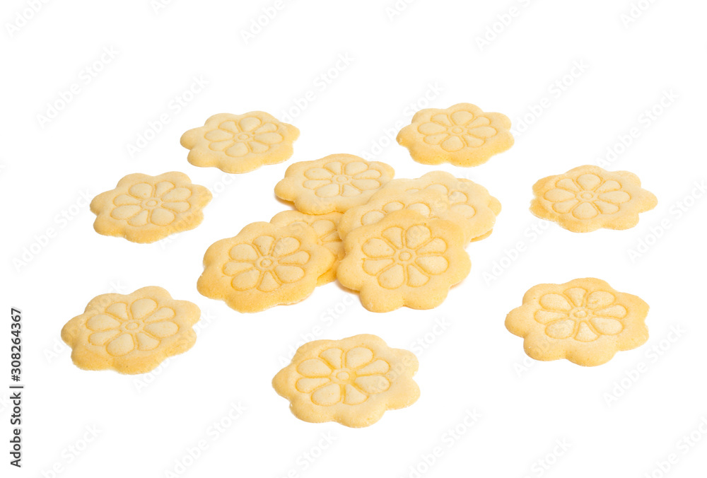 flower butter cookies isolated flower butter cookies isolated