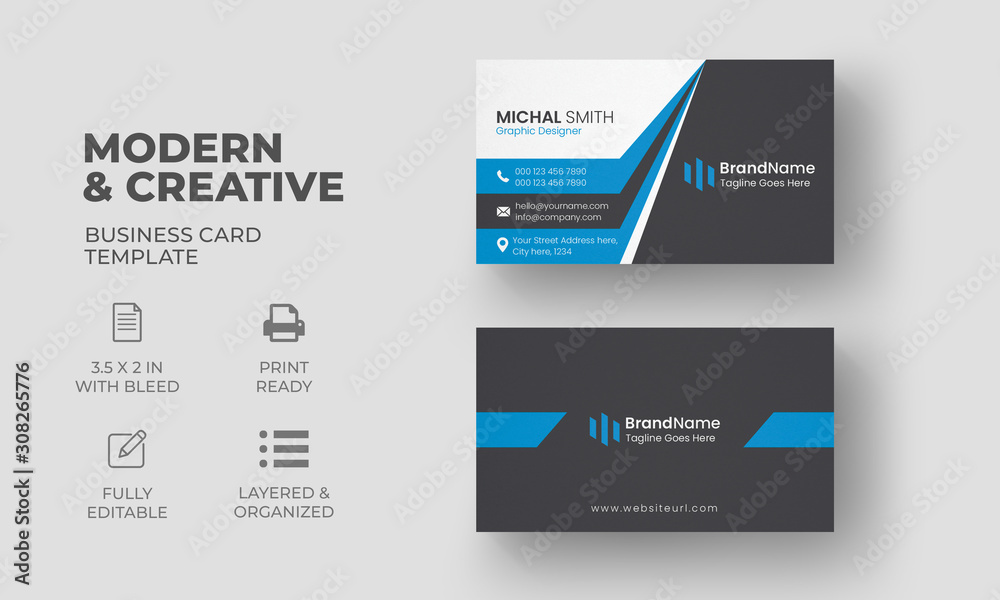 Simple and Clean White Business Card Template Simple and Clean White Business Card Template