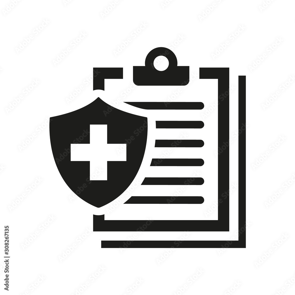 Obraz premium Medical insurance icon on white background.