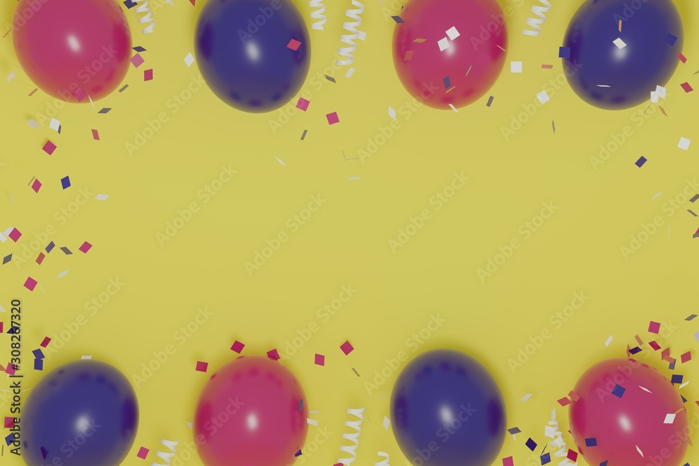 カラフル風船イメージ3dcg Stock Illustration Adobe Stock