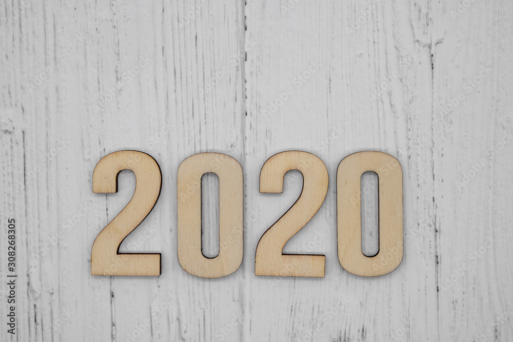 2020 on white grey background 2020 on white grey background