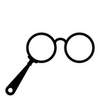 Antique glasses vector icon