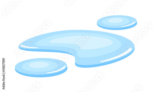 Melted water puddle vector icon