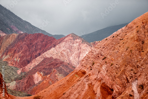 Colorful mountain range in Purmamarca, Jujuy, Argentina