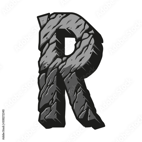 Desert design letter R concept