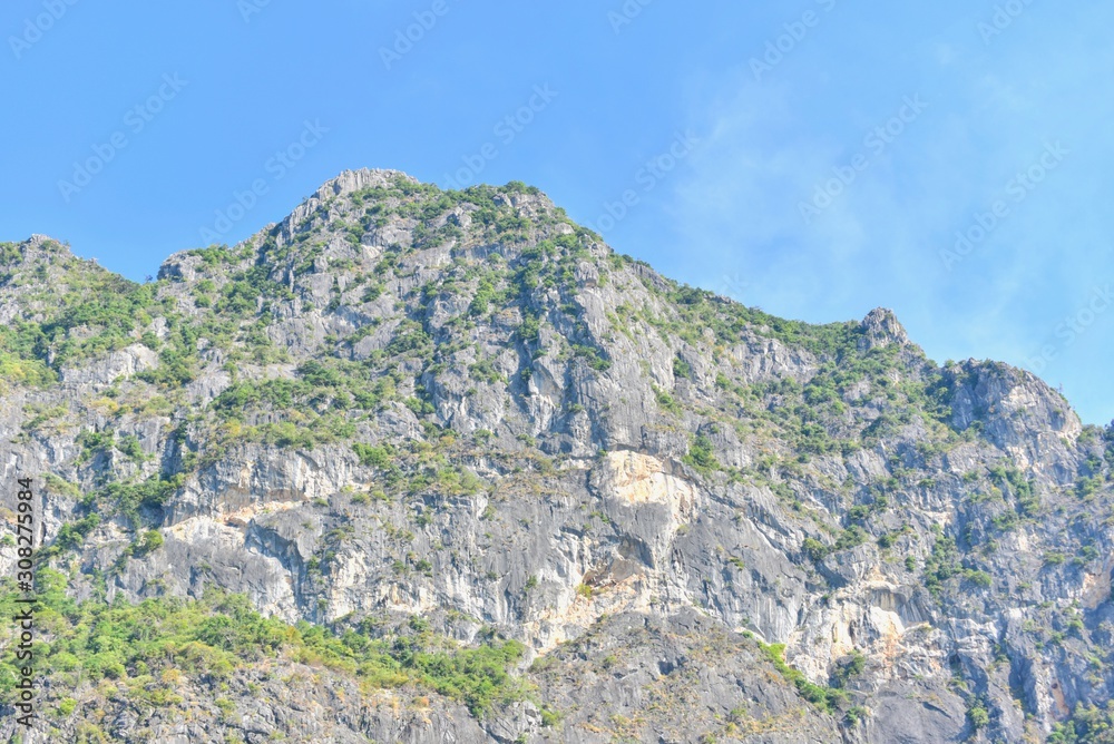Peak of Limestone Mountain at Khao Sam Roi Yot National Park