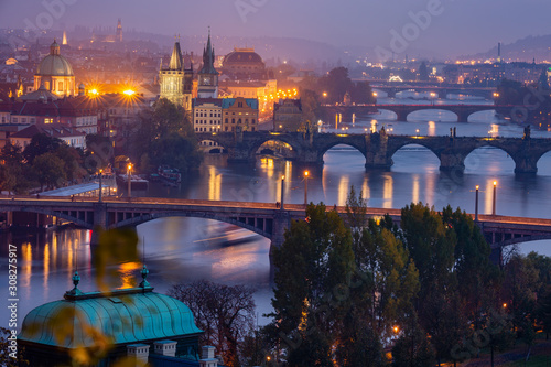 Canvas Print Prague main attractions