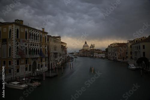 Stormy clouds over Grand Canal at sunrise