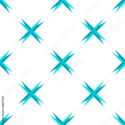 Abstract star seamless pattern. Geometric tile  mosaic background. Wrapping paper. Vector illustration.              