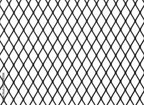 Texture of black mesh isolated on a white background