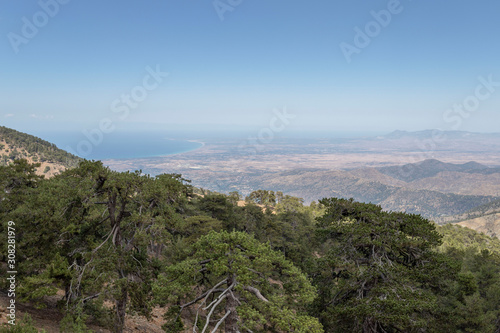 view from the observation deck of Mount Olymbos  Cyprus