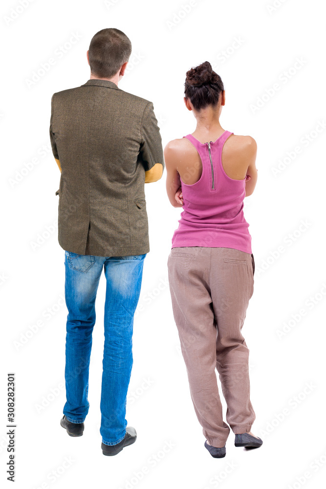 Back view of couple. Back view of couple.