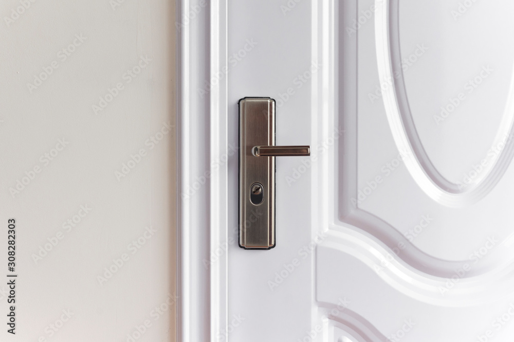 white aluminium house door entrance.