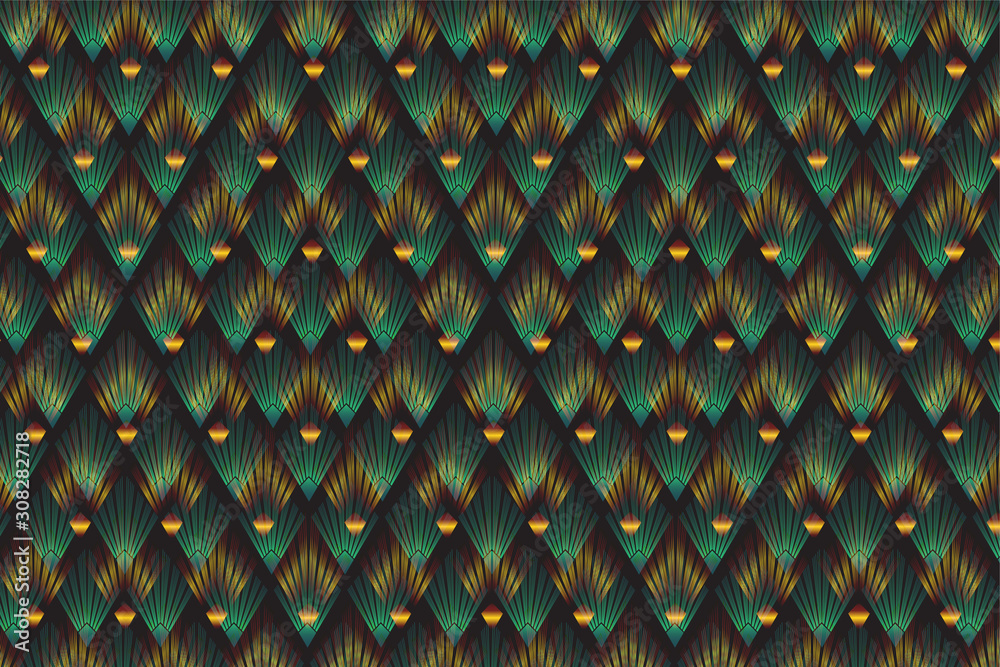 Art deco style background - illustration.