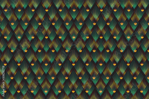 Obraz na płótnie Art deco style background - illustration. w salonie
