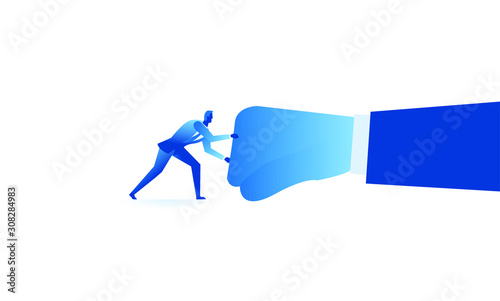 Business work concept illustration about hard work and pressure