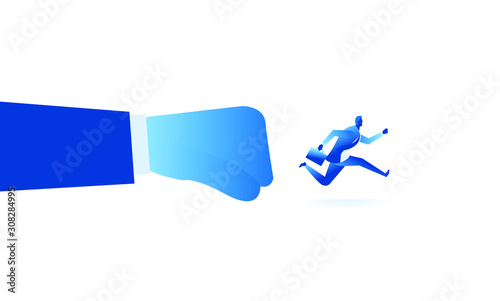 Business work concept illustration about hard work and pressure